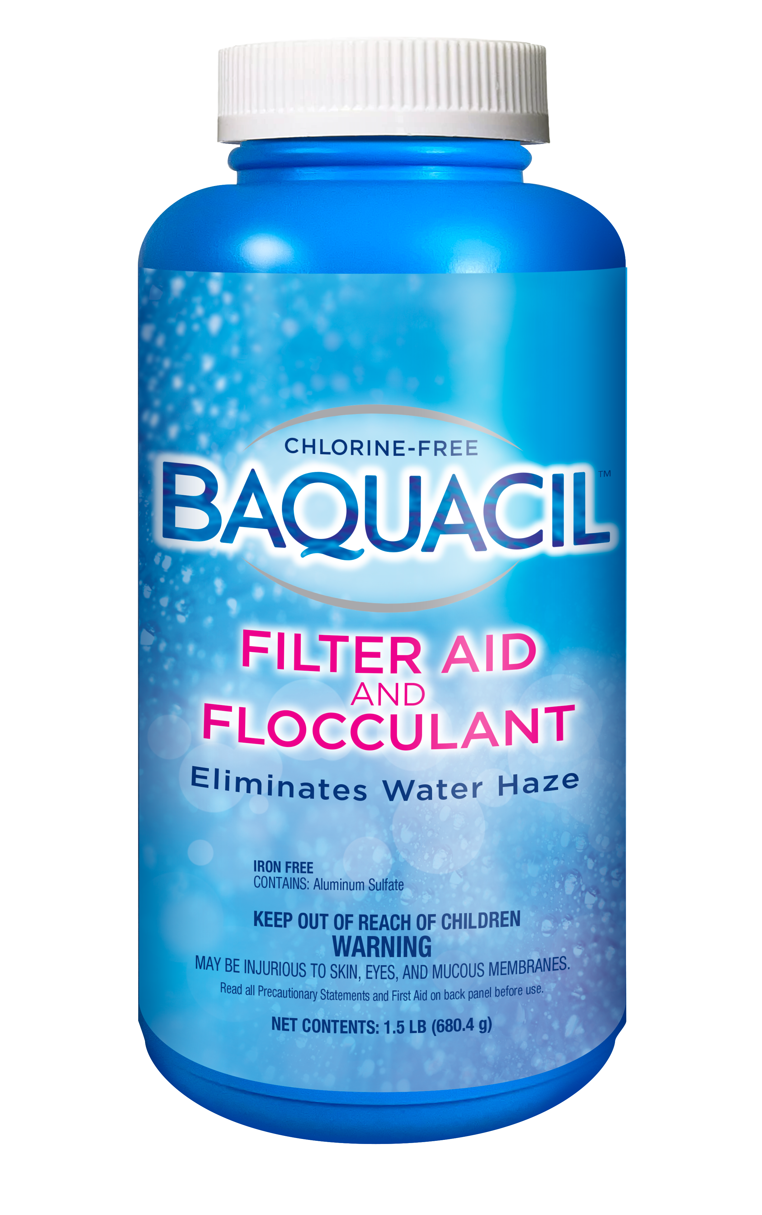 Filter Aid and Flocculant front of bottle